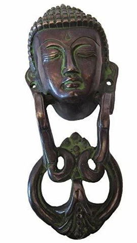 Brass Buddha Pattern Door Knocker Showpiece Home Decor Cover