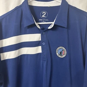 Camisa Polo 2GG Apparel Para Hombre XL Azul Rendimiento Elastizada Veteranos Golfistas Assoc - Imagen 1 de 6