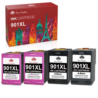 901xl Tintenpatronen passend für HP Officejet J4580 J4660 J4680 4500 J4680c J4624 - Bild 1 von 4