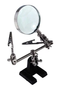 4x/ 2-1/2" Helping Hand Magnifier, Glass Lens - Picture 1 of 5