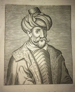 TÜRKEI. PORTRÄT VON SELIM ZWEITER.15. KAISER DER TÜRKEN. PORTRAIT VON 1662. - Bild 1 von 3