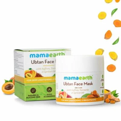 Mamaearth Ubtan Face Mask For Skin Lightening & Brightening & Tanning 100 gm - Image 1 of 4