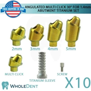 10 juegos de titanio de unidades múltiples anguladas de 30° 1,4 mm que incluyen tornillo de fijación - Imagen 1 de 4