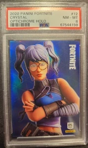 2020 Panini Fortnite Series 2 CRYSTAL Optichrome Holo #12 USA Print 🇺🇸 PSA 8 - Picture 1 of 2