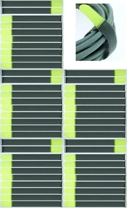 50 x Kabelklett 400 x 40 mm gelb FK Klett Band Kabel Binder Klettbänder mit Öse - Picture 1 of 10