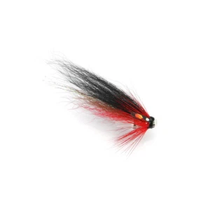 Tubo botella bucle rojo negro mosca salmón trucha marina moscas (paquete de 8) - Imagen 1 de 6