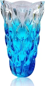 Unbreakable Flower Glass Vase 3.5Lb 9.5Inch Sparkle Vase Bohemian Style, for Cen - Picture 1 of 12