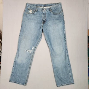 Cinch Jeans Mens 40x34 Blue White Label Relaxed Straight Medium Stone Wash - Picture 1 of 21