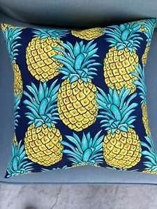 Indoor / Outdoor Pillow Covers - Waterproof, UV Resistant, 16 X 16” Pineapples - Picture 1 of 2