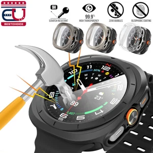 Hard Bumper Built-in Tempered Glass Film for Samsung Galaxy Watch 7 Ultra 47mm - Photo 1 sur 12