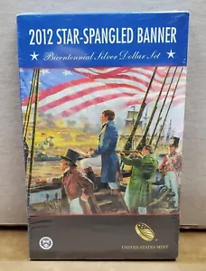 2012 Star-Spangled Banner Bicentennial Silver Dollar Set OGP COA - Bild 1 von 2