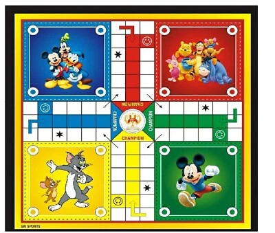 Ludo Game Set with Dice for Kids Cardboard 2 in 1 Ludo and Snakes & Ladder Board - Image 1 of 3