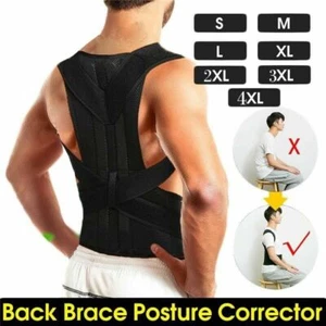Posture Corrector Back Support Straightener Shoulder Lumbar Adjustable Breathabl - Picture 1 of 12