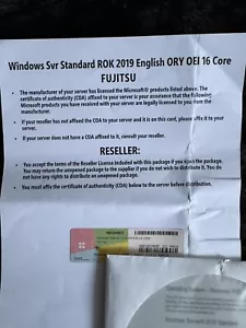 Windows Server 2019 Standard, DVD Multi, OEM Vollversion, MwSt Rechnung - Bild 1 von 2
