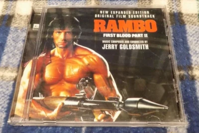 "Rambo: First Blood Part II" Soundtrack CD Jerry Goldsmith Silva Screen 1999 NM- Foto 1 de 3