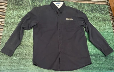 CAMISA DE VESTIR DE ALGODÓN PARA HOMBRE AUTORIDAD PORTUARIA - ORECK - TALLA L - MANGA LARGA - NEGRA Foto 1 de 2