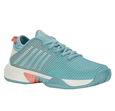 K-Swiss Hypercourt Express 2 Women’s 9.5 Nile Blue Blanc Desert Flower NIB - Image 1 of 4