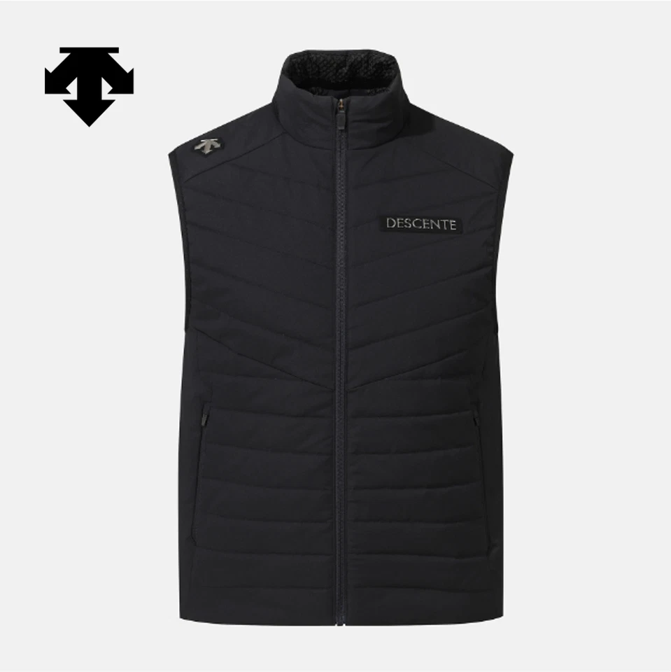 DESCENTE SWISS SKI Defender Snowstorm Lightweight Padded Vest BLACK ASIAN FIT - Image 1 of 4
