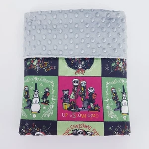 Handmade Baby Bassinet Pram Crib Blanket Nightmare Before Christmas Minky 74 x97 - Bild 1 von 12
