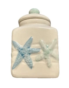 Coastal Home Cape Coral Seestern Gewürzglas Mini Keramik Kanister mit Deckel NEU - Bild 1 von 7
