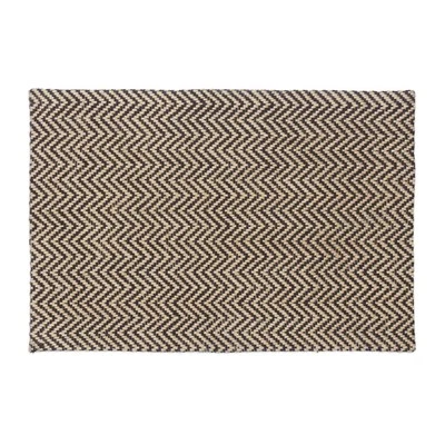 Fußmatte Zickzack Fußabstreifer 40x60 Türvorleger Jute Schmutzfänger Fußabtreter - Bild 1 von 4