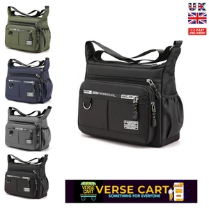 Shoulder Bag Travel Multi Pocket Waterproof Men Cross Body Messenger Handbag UK - Picture 1 of 15