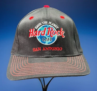 Hard Rock Cafe San Antonio Souvenir Baseball Hat Save The Planet Snapback Vtg - Image 1 of 4