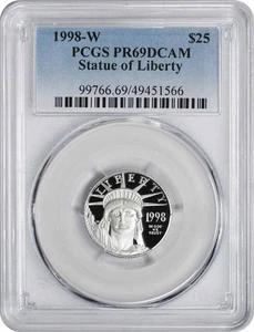 1998-W $25 American Platinum Eagle PR69DCAM PCGS - Picture 1 of 2