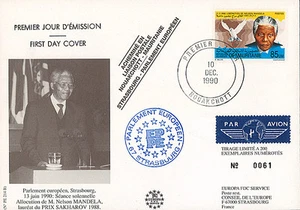 PE214B FDC MAURITANIA "First Day - Nelson MANDELA, South Africa" 1990 - Picture 1 of 1