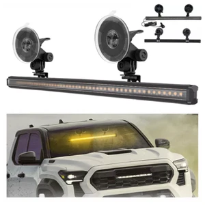 48 Led Emergency Warning Front Hazard Flash Strobe Beacon Light Bar Amber - Picture 1 of 12