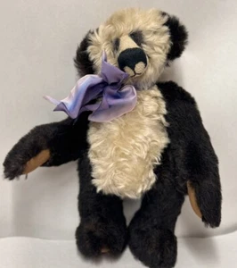 Vtg 12” Pat Fye Originals Panda Mohair Bear 1996 Jointed 12” Very Rare Signed - Picture 1 of 6