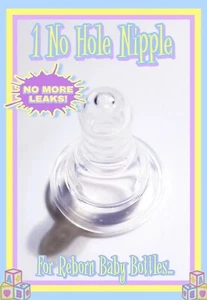 1 Standard Size Universal No Hole Nipple For Reborn Baby Bottles! - Picture 1 of 2