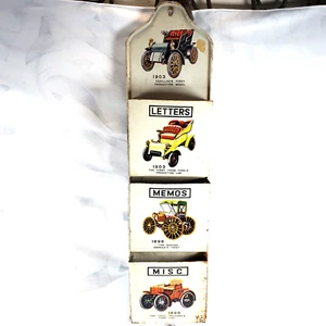 Antique Cars Vintage Metal Letter / Bill / Mail Organizer Holder - Picture 1 of 8