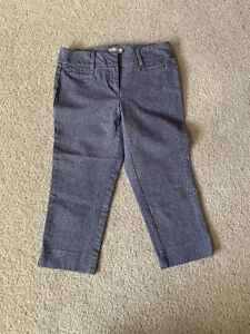 Ann Taylor Loft Capri Pants Womens Size 4P Blue Chambray Denim Trousers