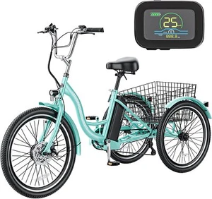 Begonia.K Electric Tricycle for Adults, 350W 36V 7 Speeds Electric Trike&Charger - Picture 1 of 92