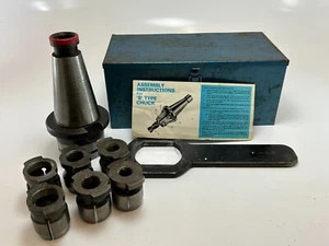 ISO50 / 50INT Clarkson Collet S Type Holder and Full Range Imp / Met Collets x 6 - Picture 1 of 14