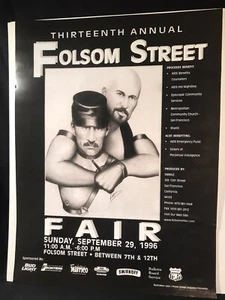 FOLSOM STREET FAIR 1996 Poster Art by LEON, San Francisco 18" x 24" - Picture 1 of 6