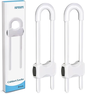 Baby Proofing Cabinets,Cabinet Locks for Babies,U-Shaped Child Locks for Cabinet - Picture 1 of 12