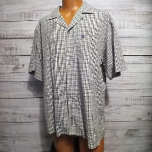 Timberland Shirt Mens Large Button Up Multicolor Plaid Short Sleeve Outdoors - Picture 1 of 8