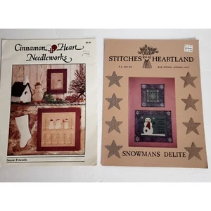 Stitches from the Heartland Snowmans Delite Cinnamon Heart Snow Friends 1997 - Bild 1 von 3