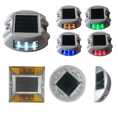 Solar Road Stud LED Deck Dock Light Garden Driveway Outdoor Path Step Lamps RH - Image 1 of 4