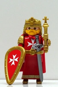 KÖNIG DER MALTESER ROT PLAYMOBIL zu Kreuzritter Crusader Templer Custom - RAR ! - Picture 1 of 5