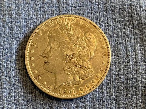 1901 Morgan Dollar VERY FINE Silver Dollar Cover
