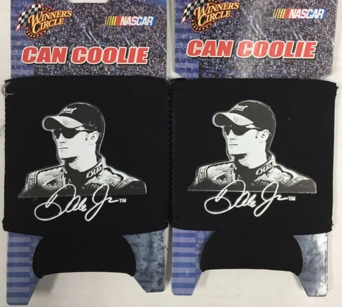 Dale Earnhardt JR #8 Budweiser NASCAR Neoprene Collapsible Can Cooler SET OF 2 Cover