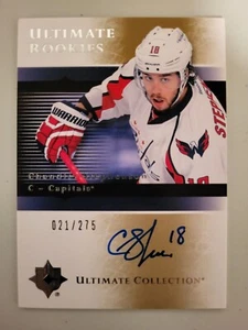 Tarjeta autografiada de novato Chandler Stephenson 2015-16 Ultimate Collection 21/275 - Imagen 1 de 2