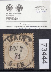Dr 1872, Mich No 28 Postmarked Tested Certificate ( Flaw - Picture 1 of 4