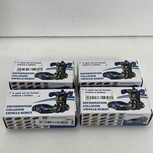 Collision Transforming Robot Deformation Transformation Plastic Toy Lot Of 4 - Picture 1 of 7