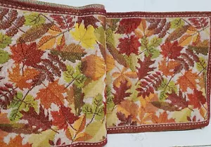 Langer Gobelin Tischläufer, 13"x68", HERBST, HERBST, MEHRFARBIG FUNKELNDE BLÄTTER #2, HC - Bild 1 von 12