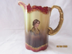 ROSENTHAL MONBIJOU BEAUTIFULL LADIES HAND-PAINTED MILK JUG AND 3 CUPS ANTIQUE - Picture 1 of 16