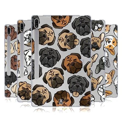 HEAD CASE DESIGNS DOG HEAD PATTERNS SOFT GEL CASE FOR SAMSUNG TABLETS 1 - Image 1 of 4